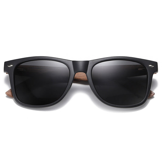 Stylish Walnut Wood Sunglasses with Polarized Lenses