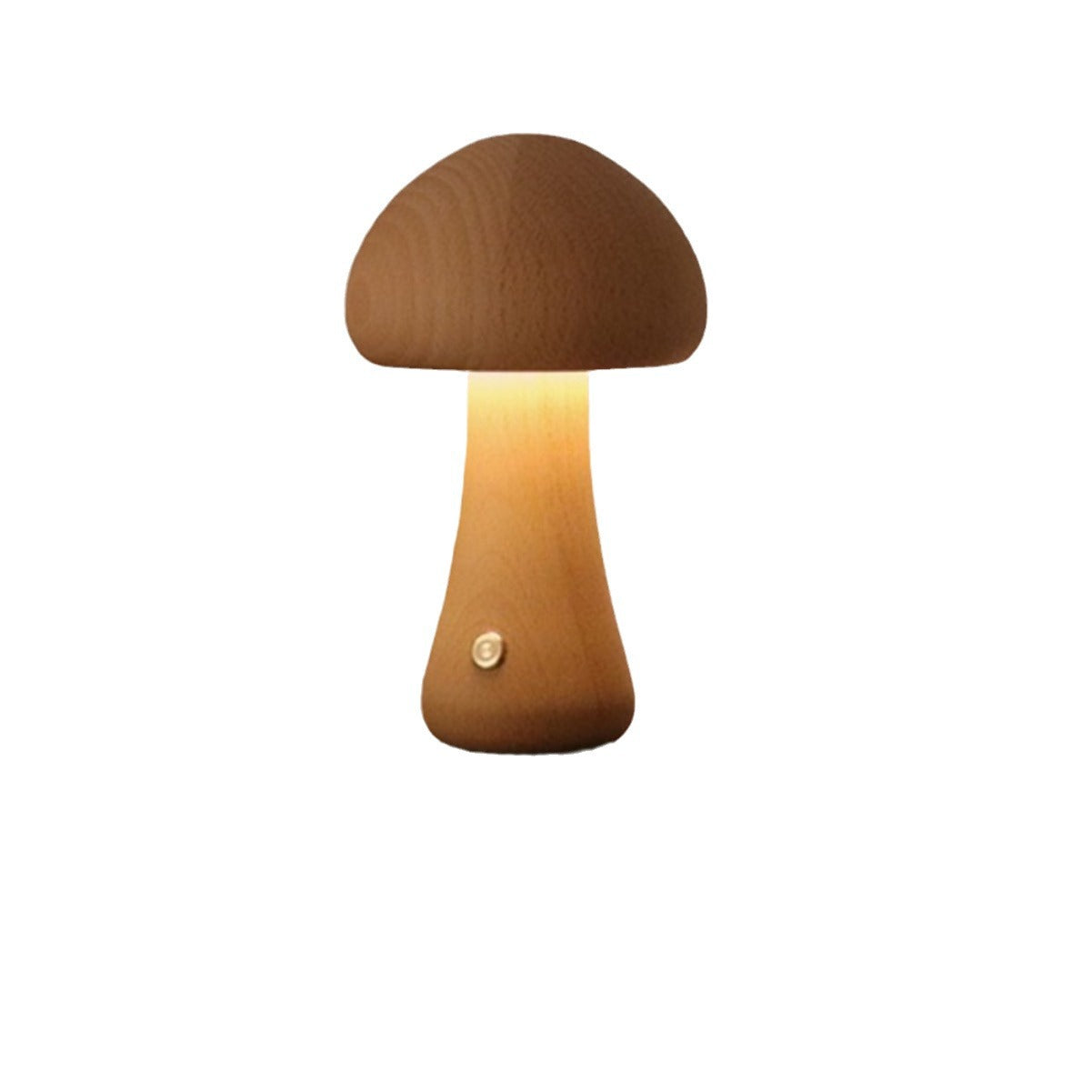 Wooden Mushroom Rechargeable Touch Lamp