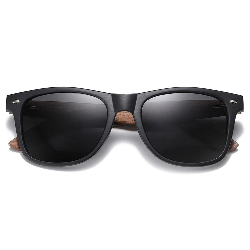 Stylish Walnut Wood Sunglasses with Polarized Lenses