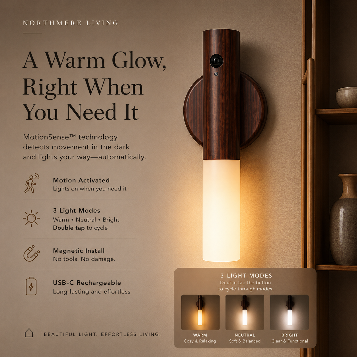 MotionSense™ Alder Sconce