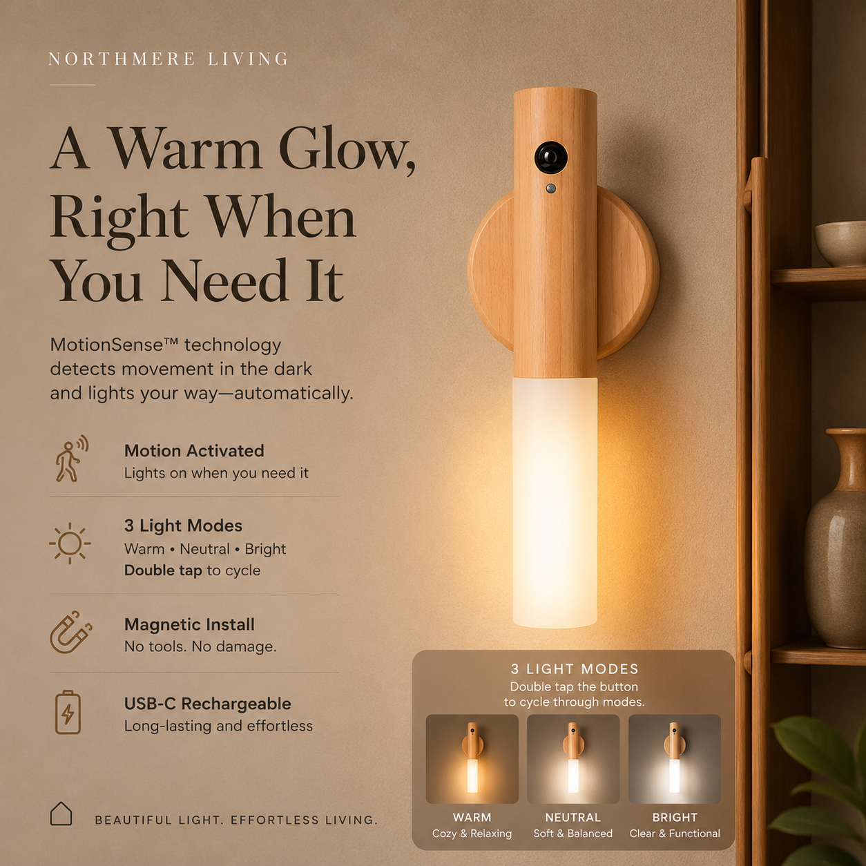 MotionSense™ Alder Sconce