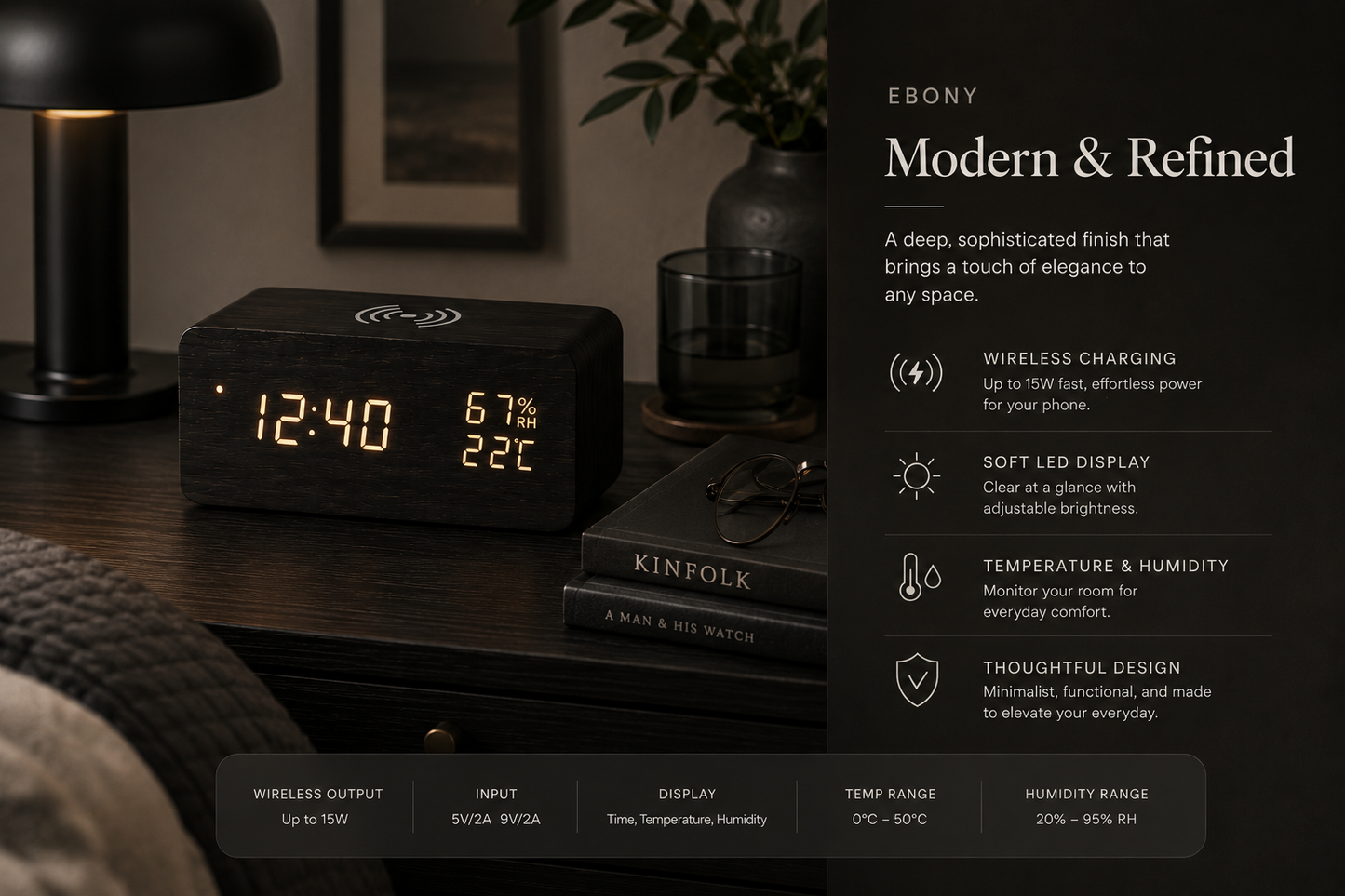 Hearthside Charging Clock