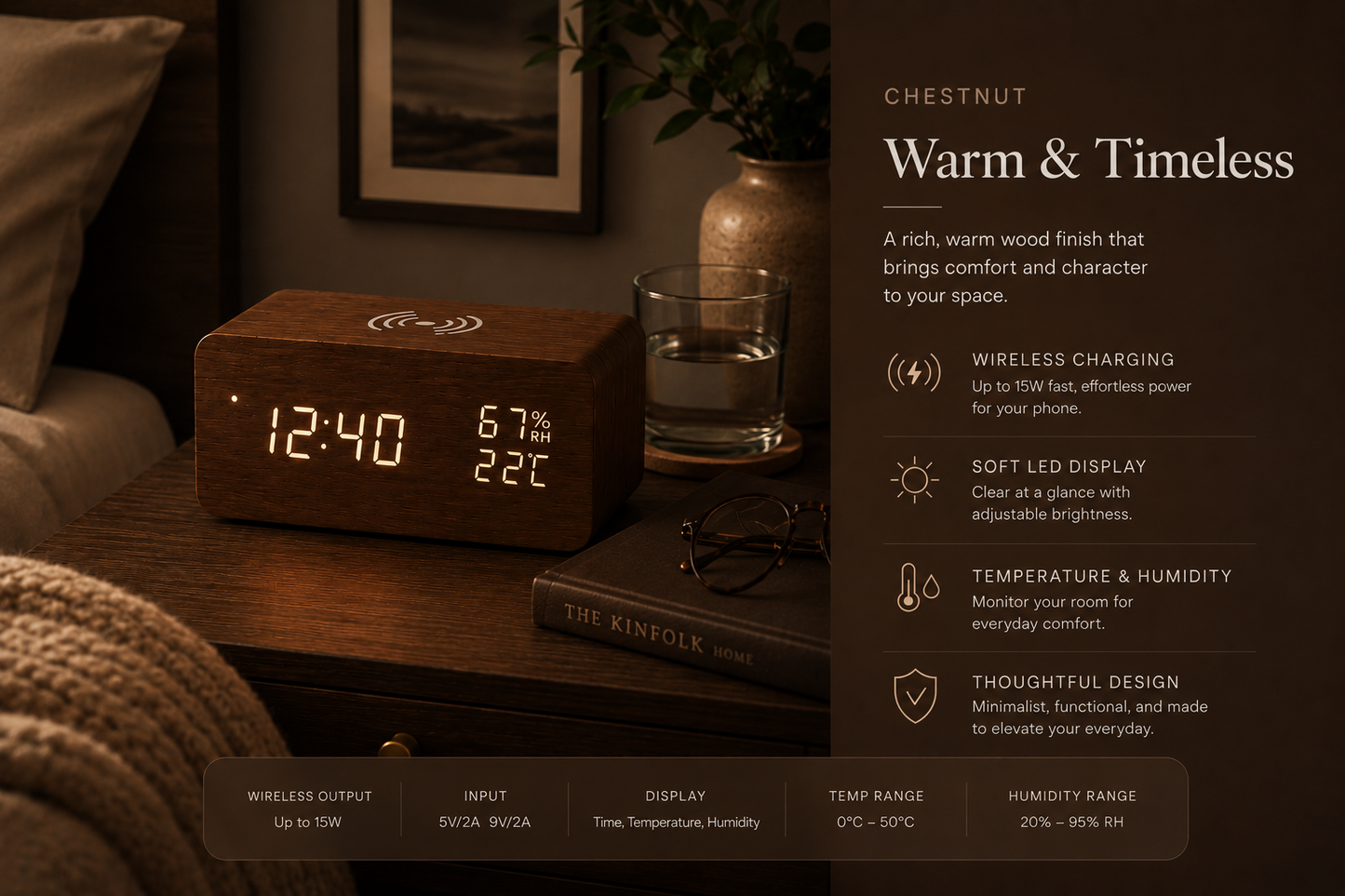 Hearthside Charging Clock