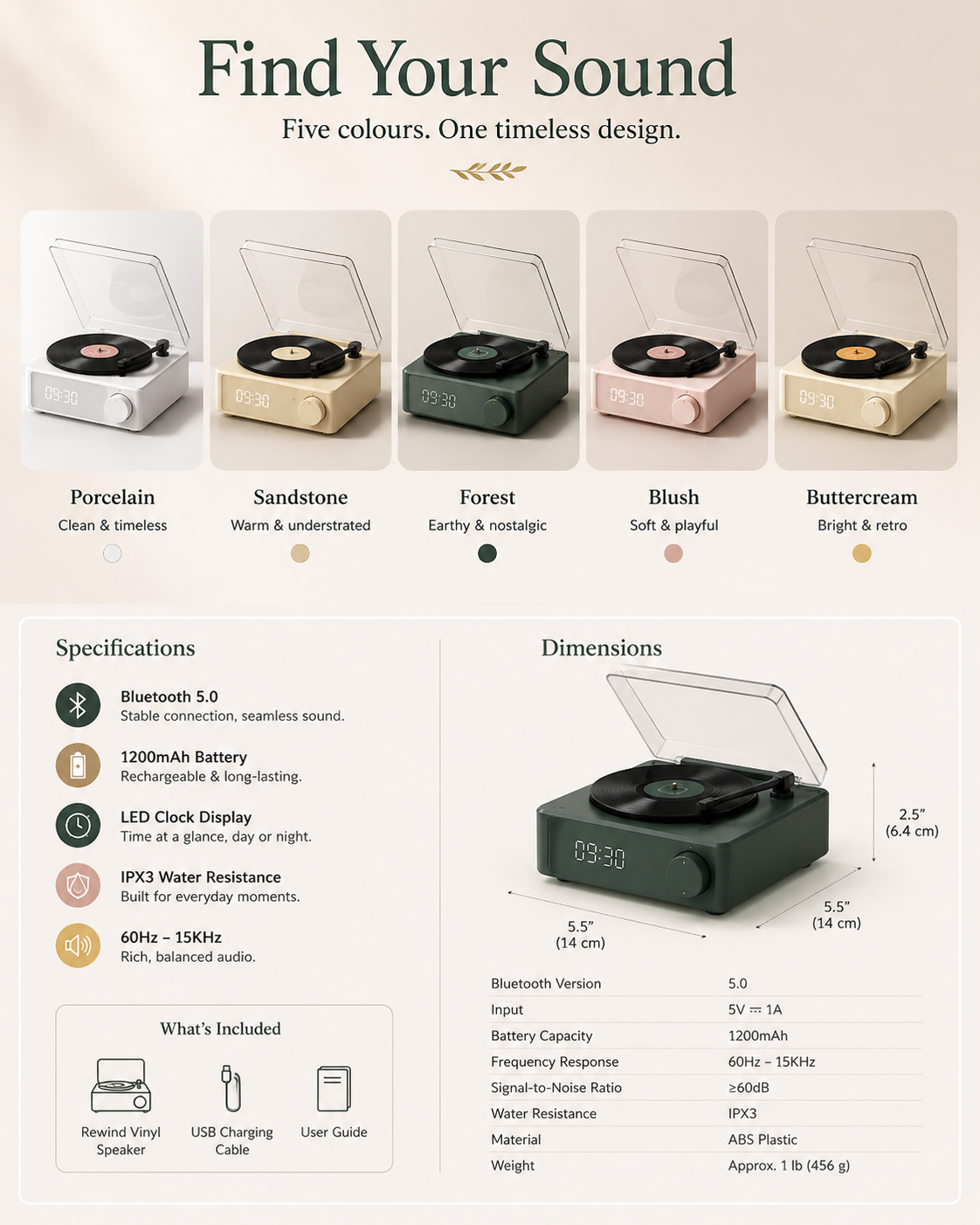 Rewind Vinyl Speaker