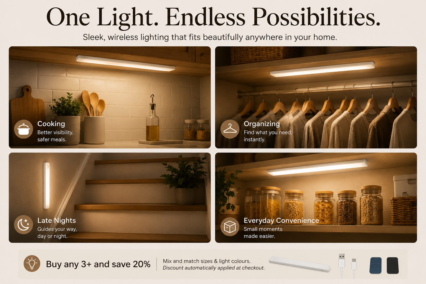MotionSense™ Wireless Motion Sensor Light Bar